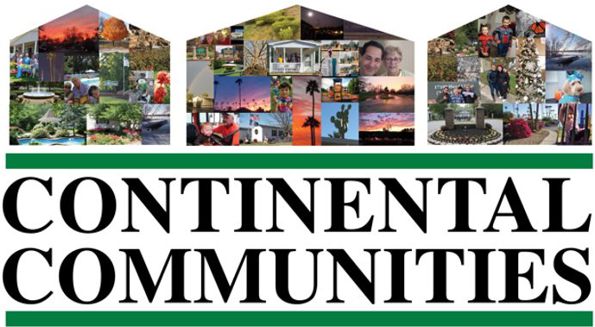 continental communities logo with houses made of resident photos